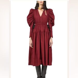 Ulla Johnson maroon size S midi dress